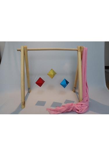 Montessori Octahedron Üç Ana Renk Sekizgen Dönence Mobil