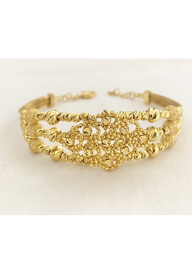 Bydevli Dorika Toplu Süzme Telkari Altın Kelepçe-bbyd831 Sarı Altın