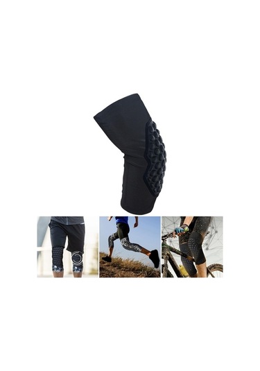 Pazly Suntek Kaymaz Esnek Diz Pedleri - Koşu, Bisiklet Dizlikleri Siyah