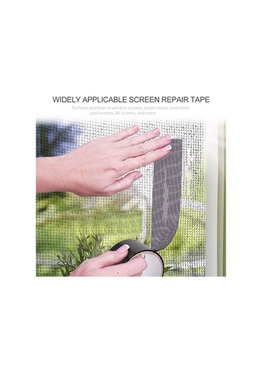 Geeksen "pencere Ve Kapı Filesi Onarım Bandı - Güçlü Yapışkanlı, 5cm X 2m" Siyah