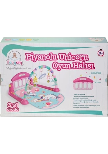 Unicorn Piyanolu Sesli Işıklı Aynalı Oyun Halısı Yeni Tasarım
