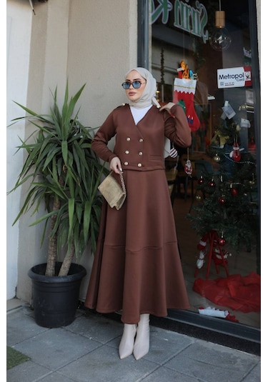 Kruvaze Ceketli Etekli Scuba Takım 001