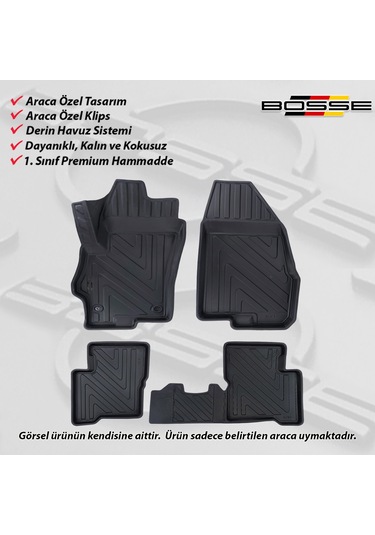Fiat Linea Paspas Araca Özel 2007 Ve Sonrası BOSSE 3D Havuzlu Oto Paspas