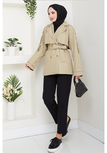 Nehar Rüzgarlıklı Astarlı Trenç 1621 - Taş Taş