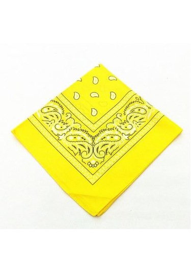 Melek Kare Bandana Fular Sarı
