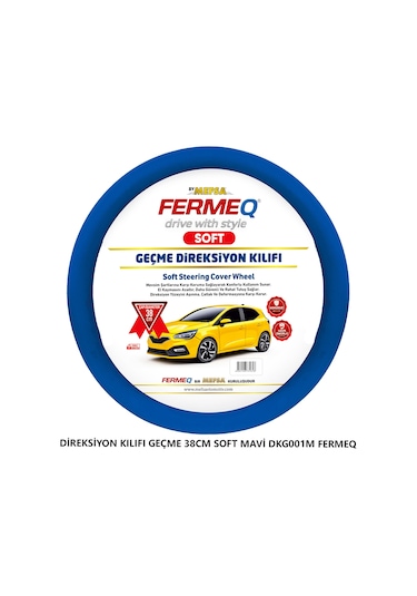 Direksiyon Kılıfı Geçme 38cm Soft Mavi Dkg001m Fermeq