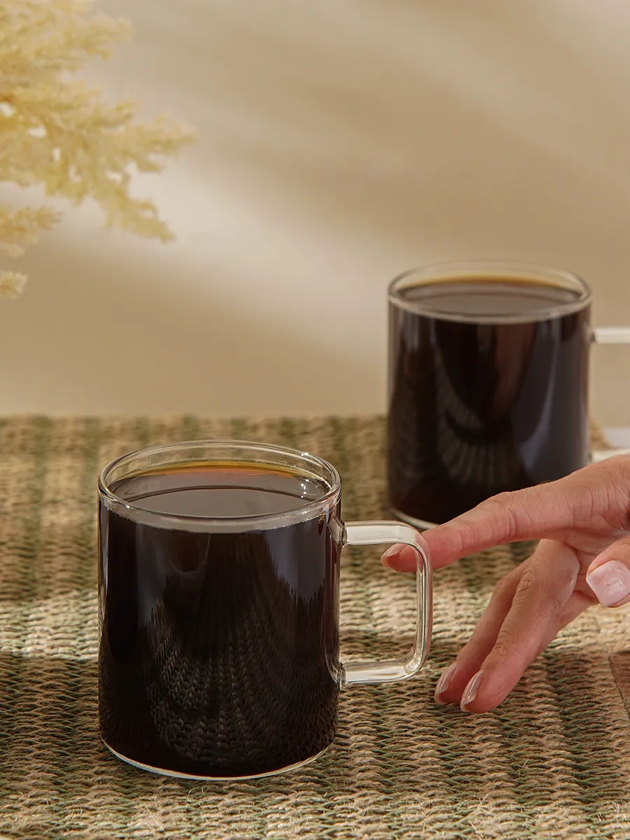 Magistro Gloria 320 Ml 2'li Cam Çay Ve Kahve Kupaları 250263101 Beyaz