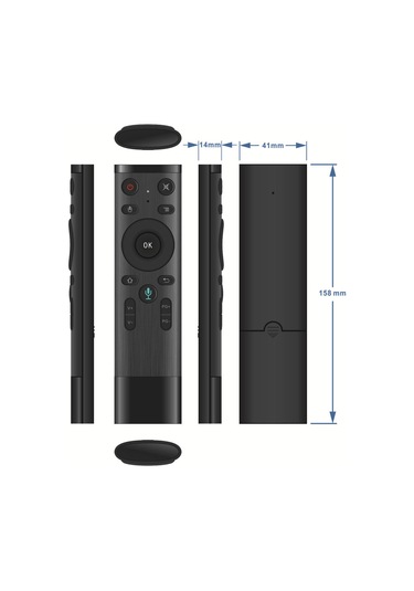 Reedark Q5 2.4g Rf Kumanda, 6 Eksenli Jiroskop Ve İvmeölçer, Set Top Box/bilgisayar/uydu Kutusu Desteği Pil Yok