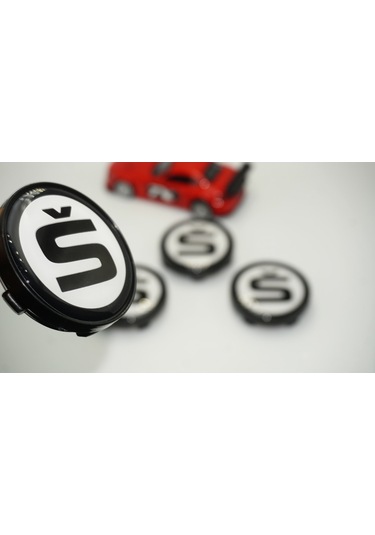 Skoda S logo Jant Göbeği Kapak Seti  60mm