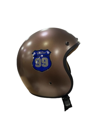 Bike Sky Retro Motosiklet Kaskı Gri