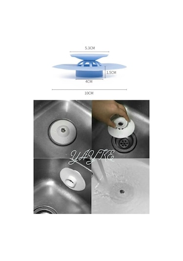 Yayke 3lü Silikon Süzgeç Lavabo Banyo Tıkacı Evye Küvet Gider