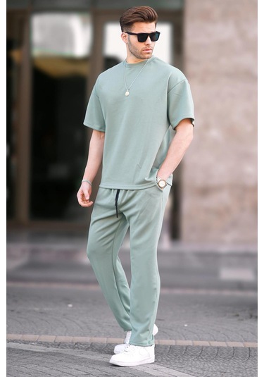 Madmext Mint Yeşili Oversize Kısa Kollu Eşofman Takımı 5954-mint Yeşili Mint Yeşili