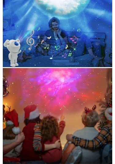 River World Astronot Gece Lambası Kumandalı Ve Stickerli Çok Renkli