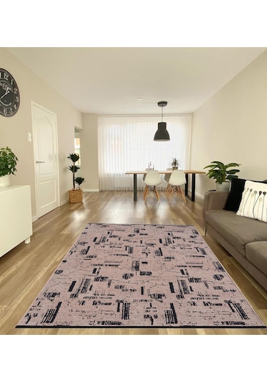 Çam Halı Bodrum Bdr 114 Bej Özel Latex Kaymaz Tabanlı Kilim