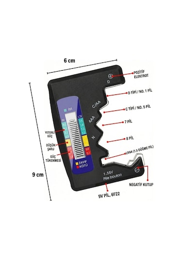 Mucit Home Evrensel Dijital Pil Test Cihazı