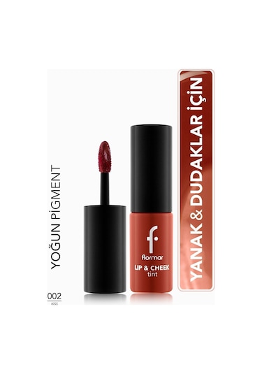 Flormar Lip & Cheek Gün Boyu Kalıcı Çok Amaçlı Tint 002 Kiss Lip&Cheek