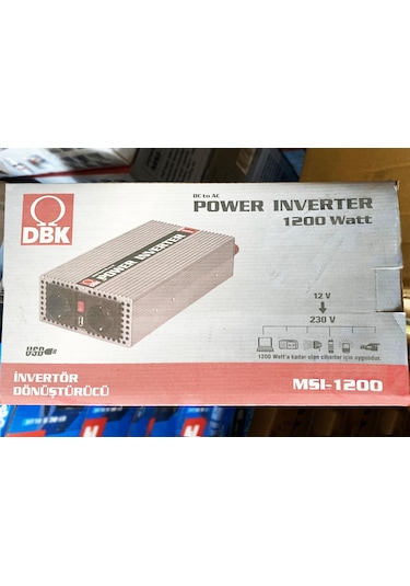 Dbk İnvertör Araç İçi 12v 230v Usb Dönüştürücüsü 1200 W Msı-1200