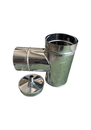 Paslanmaz 13 X 13 Cm Çapında Baca Dirseği Hunili