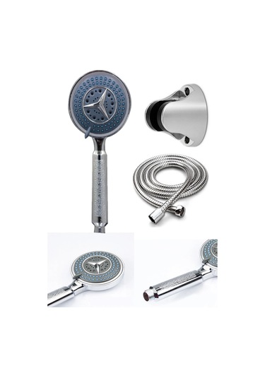 Fonksiyonlu Duş Başlığı Seti Başlık, Hortum Ve Mafsal Seti Çok Renkli