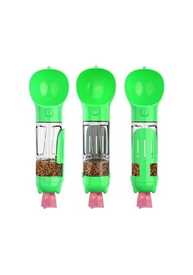 Pazly Yürüyüş Köpek Su Şişesi, Taşınabilir Evcil Hayvan Seyahat Seti, 300ml, Multifonksiyonel Su Bardağı, Yiyecek Kutusu, Kaka Küreği