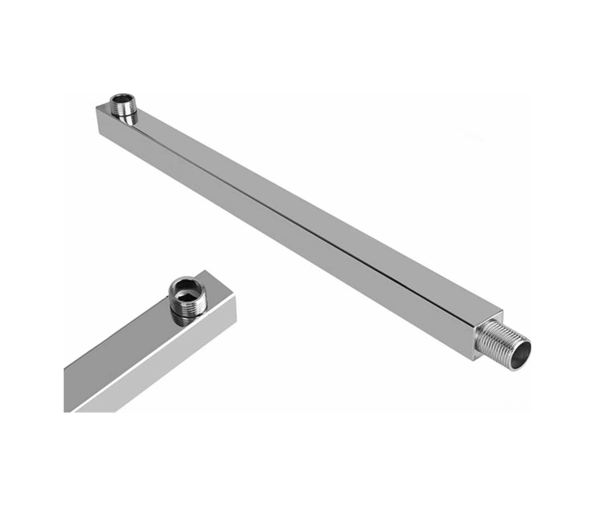 Shineyee Stainless Steel Duş Uzantı Kolu 16" - Çelik Yapı, Paslanmaz, Kolay Kurulum, Duvar Montajlı, Modern Banyo Tasarımı Gümüş