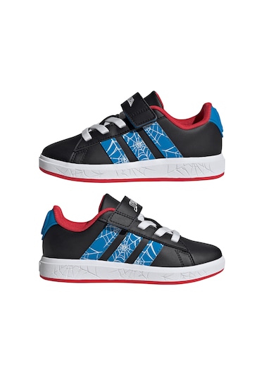 Adidas Adi Das Grand Court Spider- Cblackbrbluepurrub Unisex Çocuk Siyah Günlük Ayakkabı Crblck Siyah