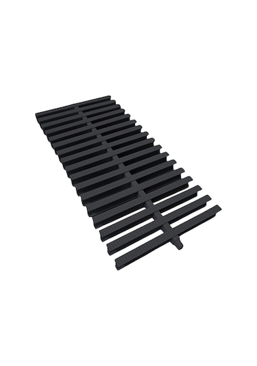 Havuz Savak Izgarası Tek Geçmeli 20 Cm - 1 Metre- Siyah