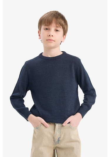 Defacto Erkek Çocuk Bisiklet Yaka Triko Kazak A4992a825wnnv168 Lacivert