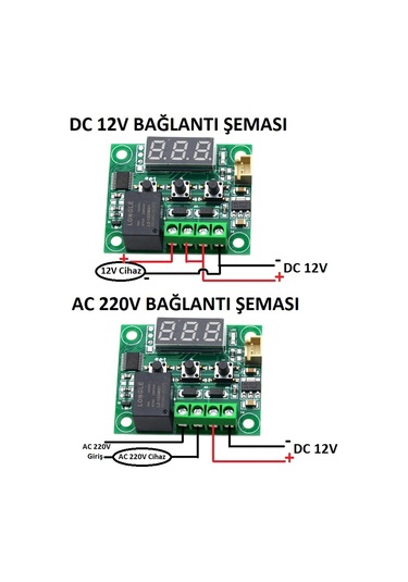 W1209 12v 10a Hassas Termostat