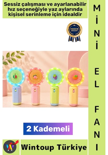 Vantilatör Kompakt Hafif Sessiz Çalışma Ev Ofis Seyahat Serinleme Çok Şık Sevimli Tasarım Renkli Iş