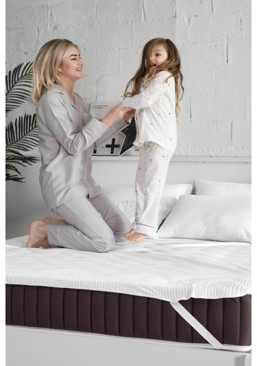 Mislina Home Premium Sıvı Geçirmez Köşe Lastikli Ped Tek - Çift Kişilik Çocuk Yatak Koruyucu Alezi Beyaz
