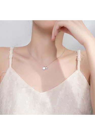 925 Ayar Gümüş Deniz Yıldız Ve Kabuk Kolye Kolye Kadınlar Için Hayvan Takı Kolyeler Altın - Gümüş