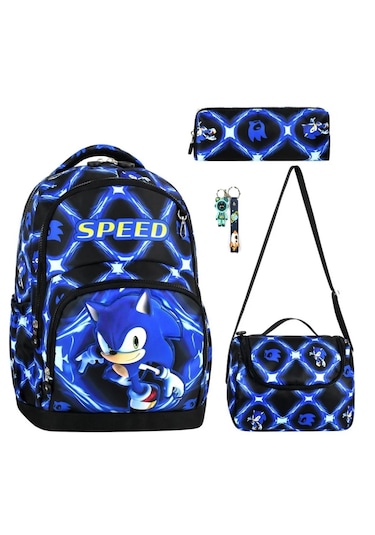 Lüx Okul Çantası 3lü Set Okul Çantası Sonic Okul Çantası