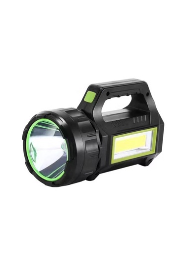 Buffer Şarjlı Led El Feneri 10w Taşınabilir Acil Durum Lambası Usb Şarjlı & Yan Cob Işıklı Çok Renkli