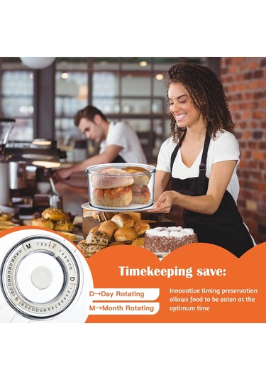 Lemestar Pet Cam Gösterişli Ekmek Saklama Kutusu 8.86x8.86x4.84 İnç - Paslanmaz Çelik Kelebekle Set, Ev Yapımı Ekmek/pasta/tost/muffin İçin Taze Tutucu Şeffaf