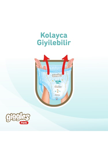 Giggles Pants Külotlu Bebek Bezi 4 Numara Maxi 150 Adet