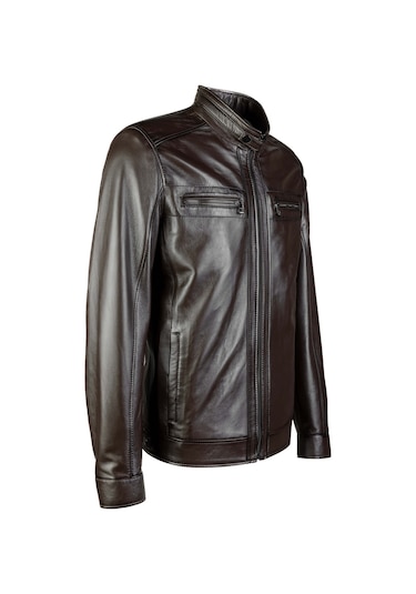 Tamer Tanca Erkek Hakiki Deri Kahverengi Deri Mont 974 Tt-01 Erk Derımont Y23 Fındık Dr Koyu Kahverengi