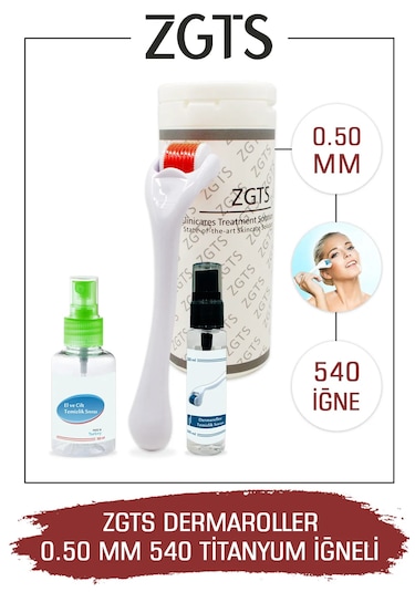 Zgts Dermaroller 0.50 Mm Titanyum 540 Iğneli Derma Roller