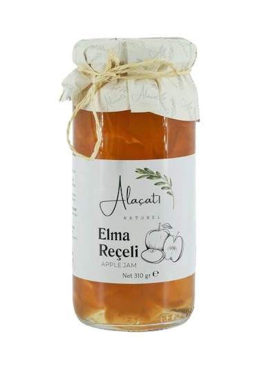 Alaçatı Naturel Elma Reçeli Doğal Meyveli Katkısız Reçel 310 G