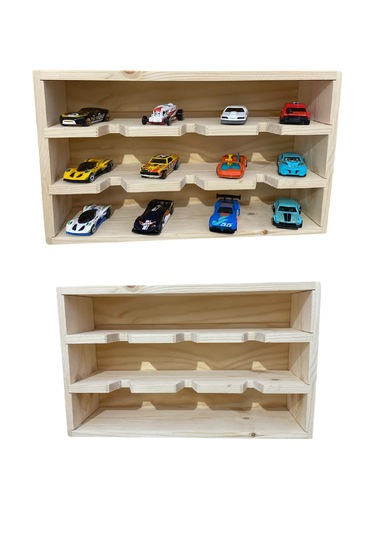 Hot Wheels Mini Gt Araç Sergileme Hobi Koleksiyon Arabasız Ahşap