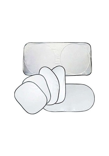 Lemestar Araba Güneşlik Seti - 6 Parça Gümüş Kaplamalı Ön Arka Cam Koruma Diğer