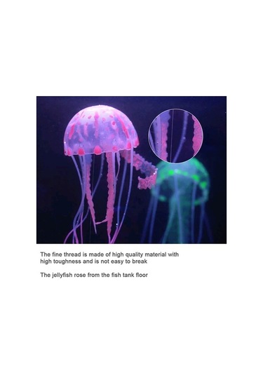 Fortunelane Denizanası Süspansiyonlu Dekorasyon Akvaryum İçin 6 Adet 6 Renkli Süction Cup