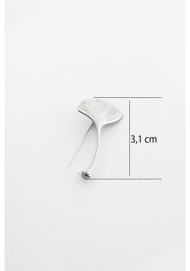 Gelincik 18 Ayar Beyaz Altın Kaplama Gümüş Broş Beyaz Altın Kaplama