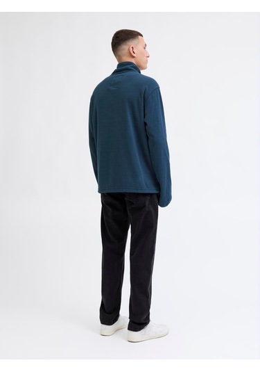 Jjalpes Half Zıp Fleece Polar Ceket Aw25 Navy Blazer Navy