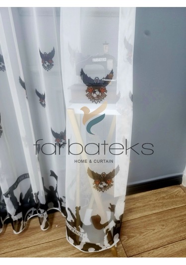 Tül Perde Bjk Karakartal Taraftar Siyah Beyaz 2kat Pileli Tül Perde Siyah-beyaz