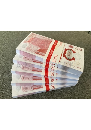 300 ADET 50 STERLİN BANKNOT POUND PARA GEÇERSİZ DÜĞÜN İÇİN PARALA