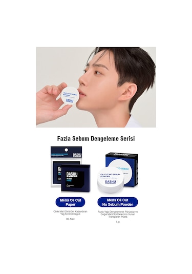 Dashu Mens Oil Cut No Sebum Powder Beyaz