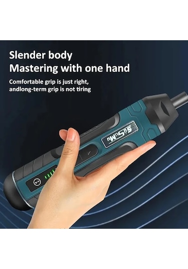 Siyah Yeşil 1 Takım 20in 1 Mini Elektrikli Tornavida Seti Usb Şarj Edilebilir 1300mah Ayarlama Güç Matkap Çok Fonksiyonlu Sökme Tork Tamir Araçları Kiti