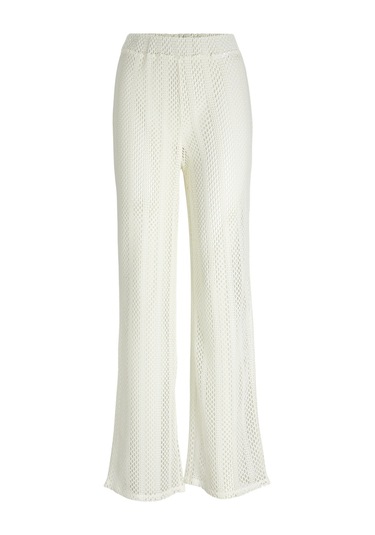 Jack & Jones Kadin Loose Fit Krose Pantolon - Ellie 12255375 Vanilla Ice Beyaz
