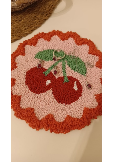 Kiraz Desenli Takı Matı 15 CM